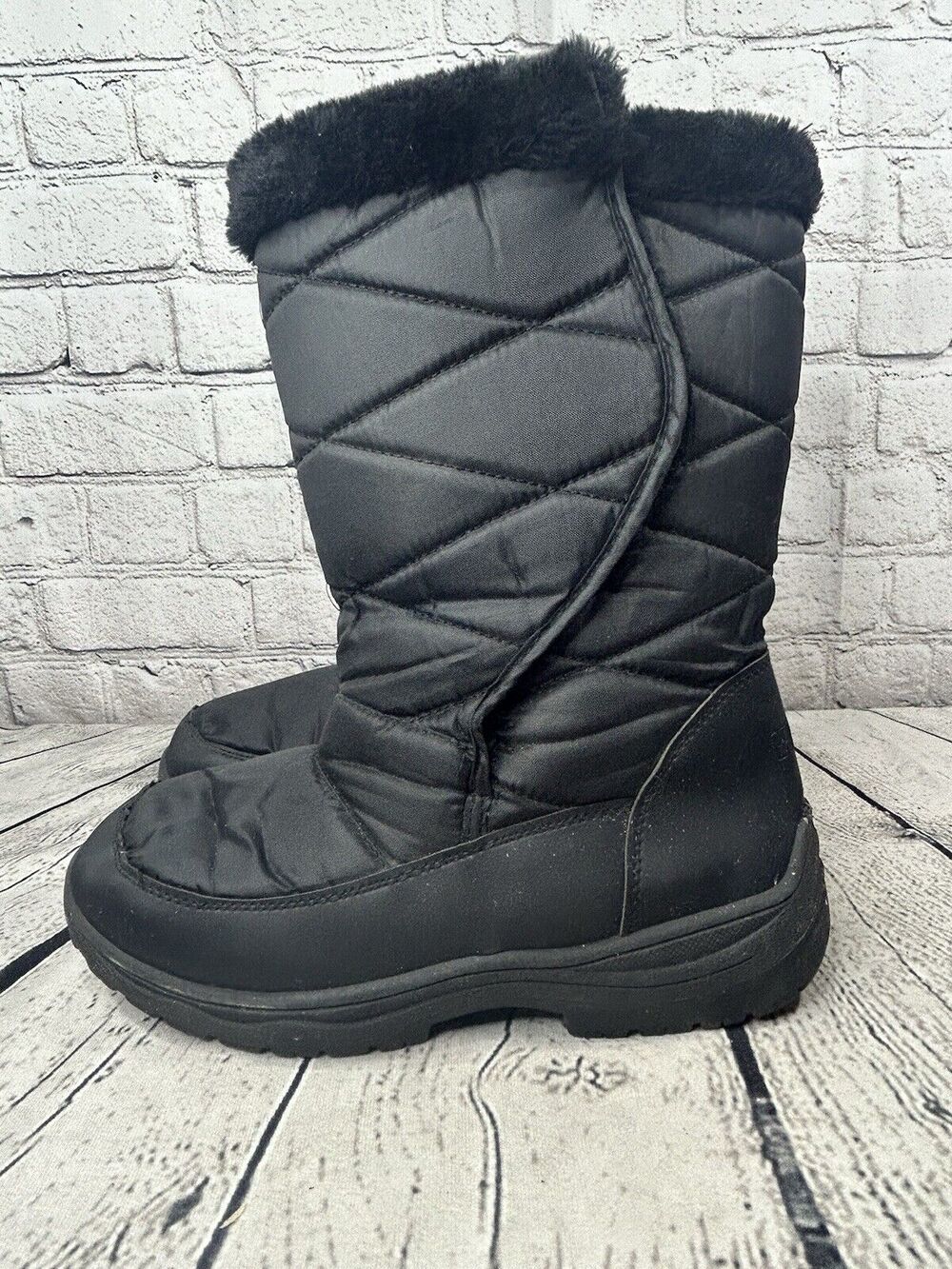 Mountain Warehouse Women’s ICE II Snow Boots With Fur Black Size 8
